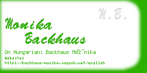 monika backhaus business card